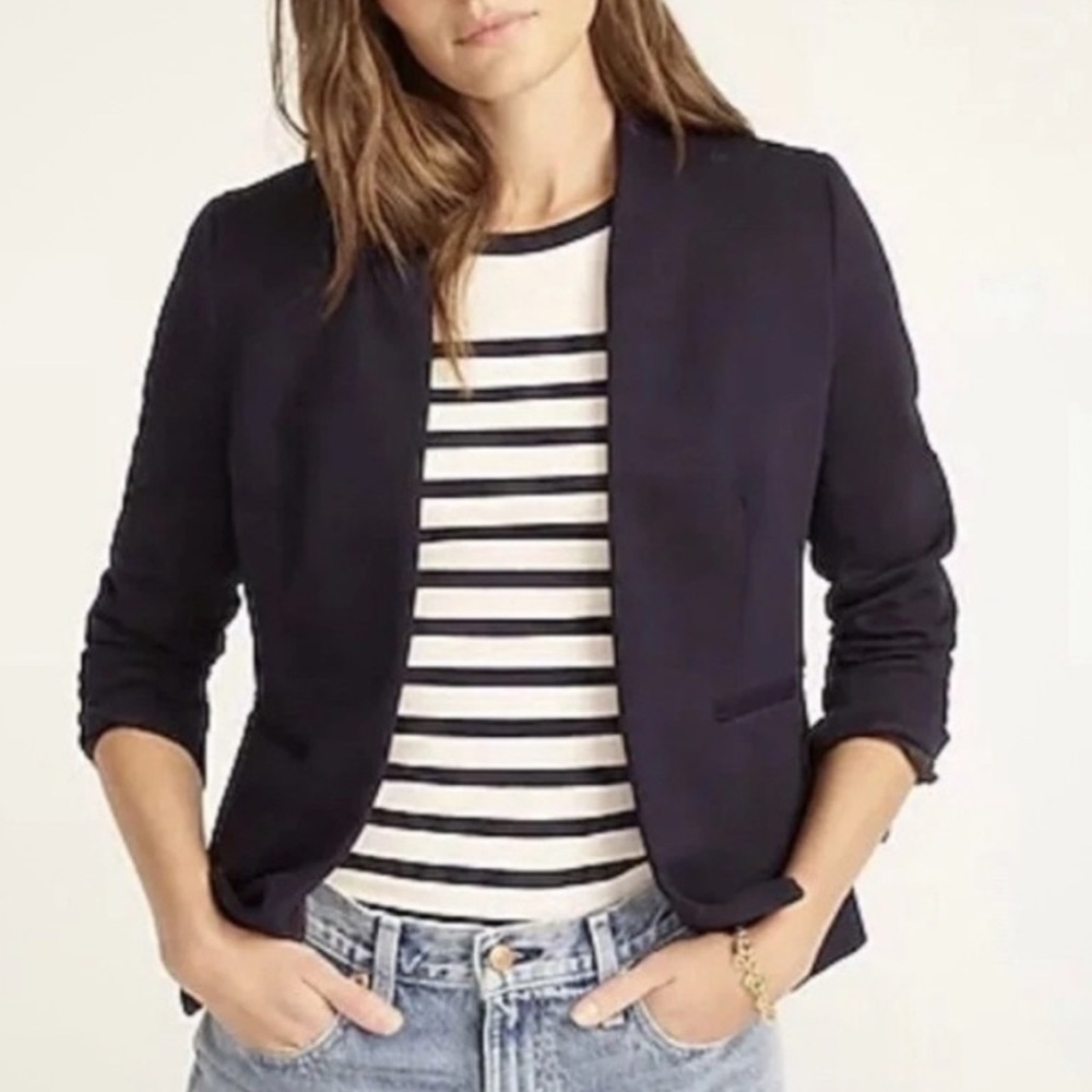 J.Crew 365 Going Out black open front tailered office business career blazer 6T - Picture 2 of 16